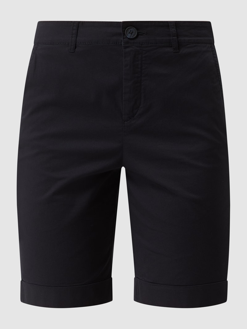 Bermudas mit Stretch-Anteil in schwarz