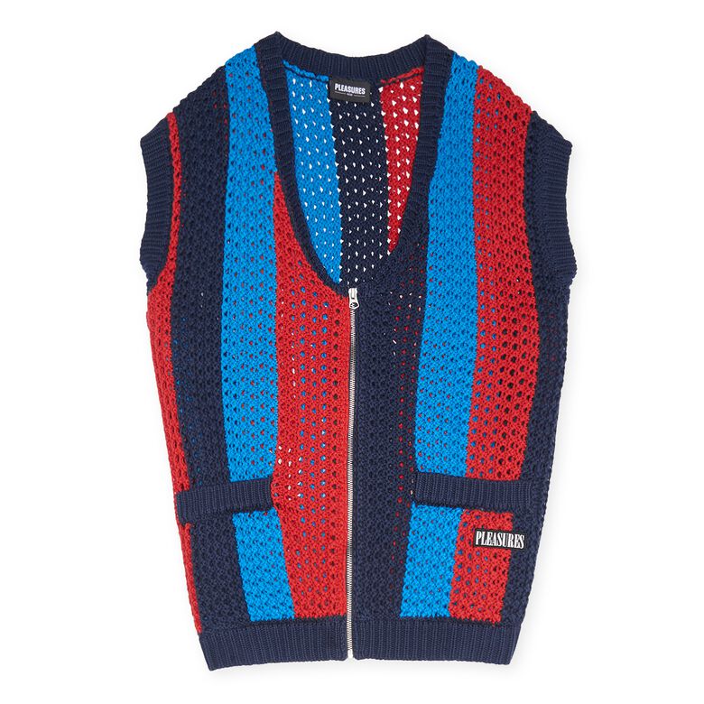 Pleasures Hombre Cardigan Vest multicolor