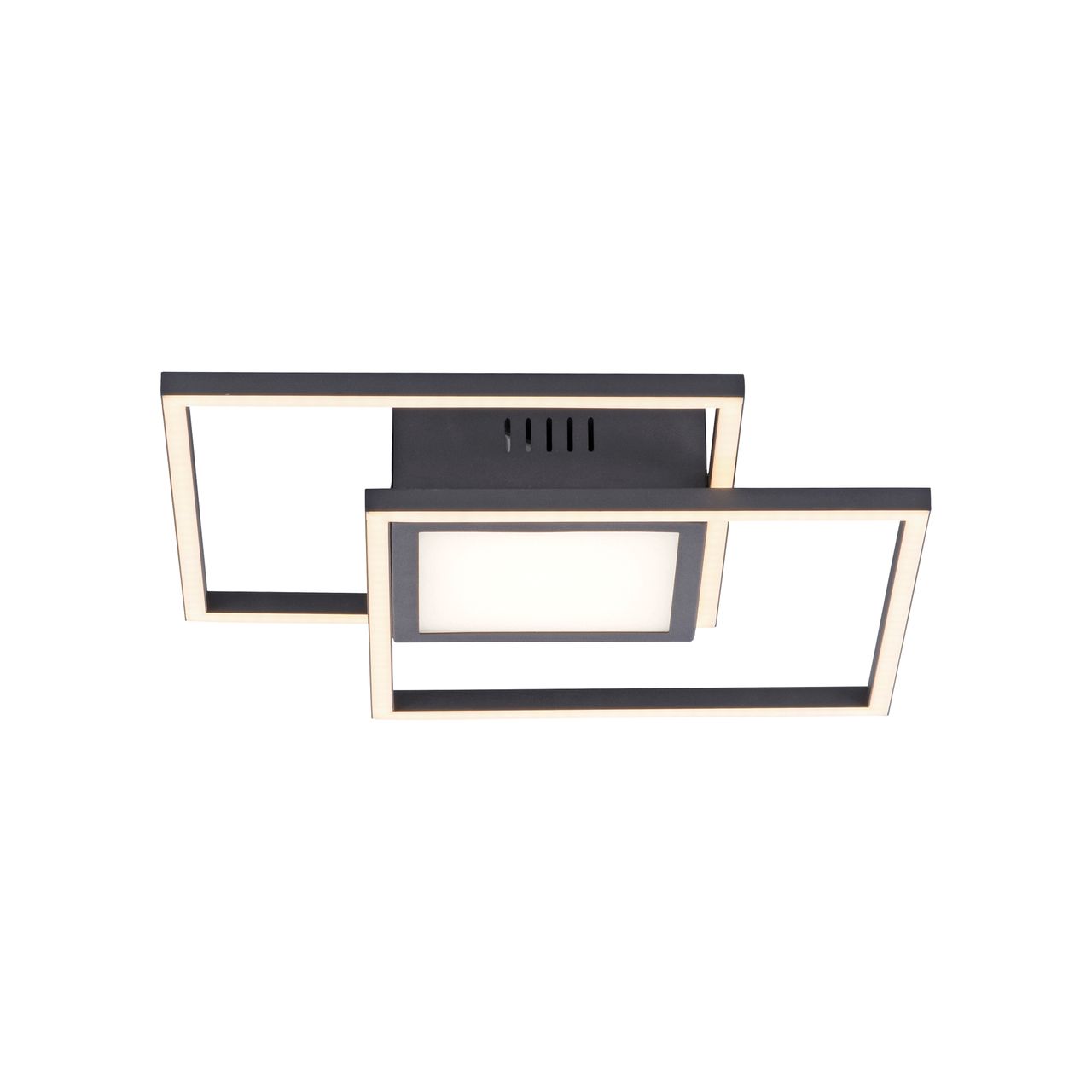 JUST LIGHT LED Deckenleuchte ASMIN, separat steuerbar, IP20, Schwarz