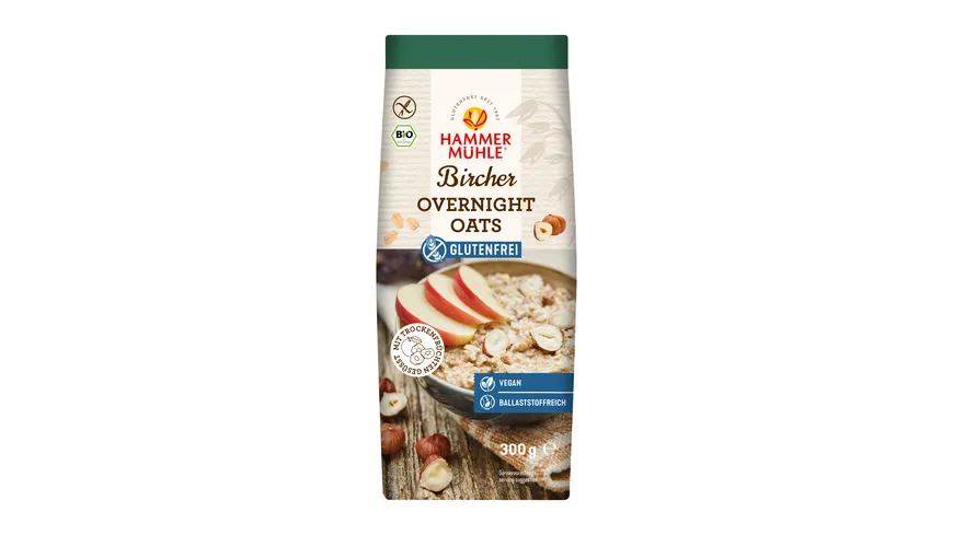 HAMMERMÜHLE Bio Haferbrei mit getrockneten Früchten und Haselnüssen 300 g