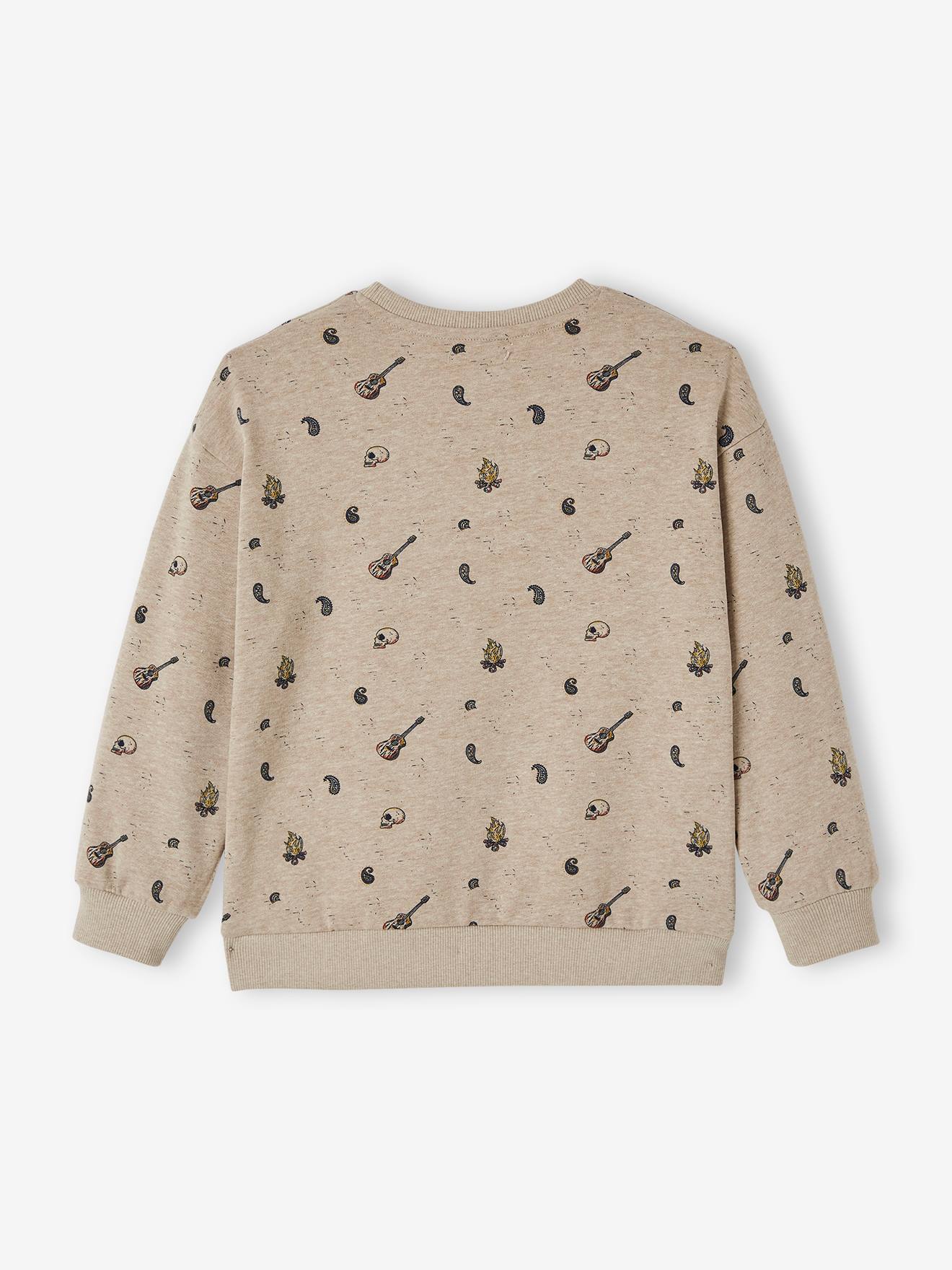Sweat col rond motifs 