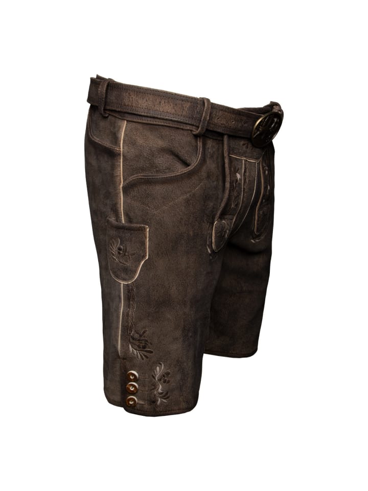 Spieth & Wensky Lederhose TG-Fredo in dunkelbraun günstig kaufen