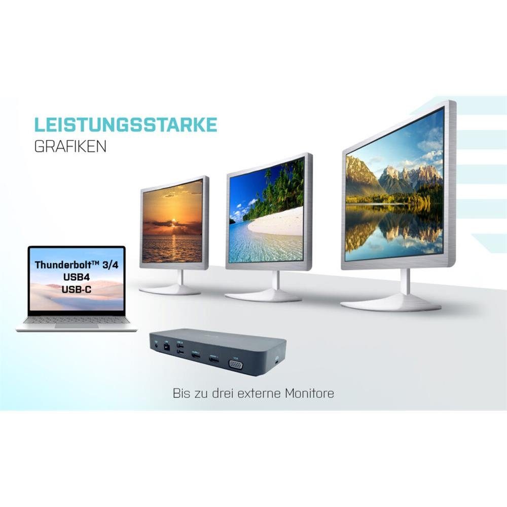 I-TEC Laptop-Dockingstation USB 3.0/USB-C/Thunderbolt, 3x Display Docking Station, + Power Delivery 65W