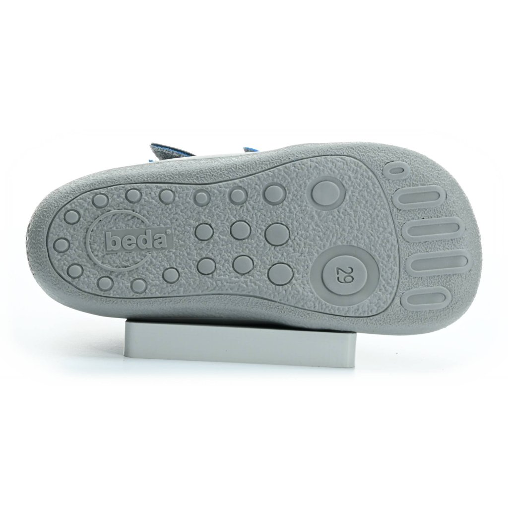 Beda Robin mit Membran (BF 0001/W/M) dunkelgraue Barfuß-Stiefeletten
