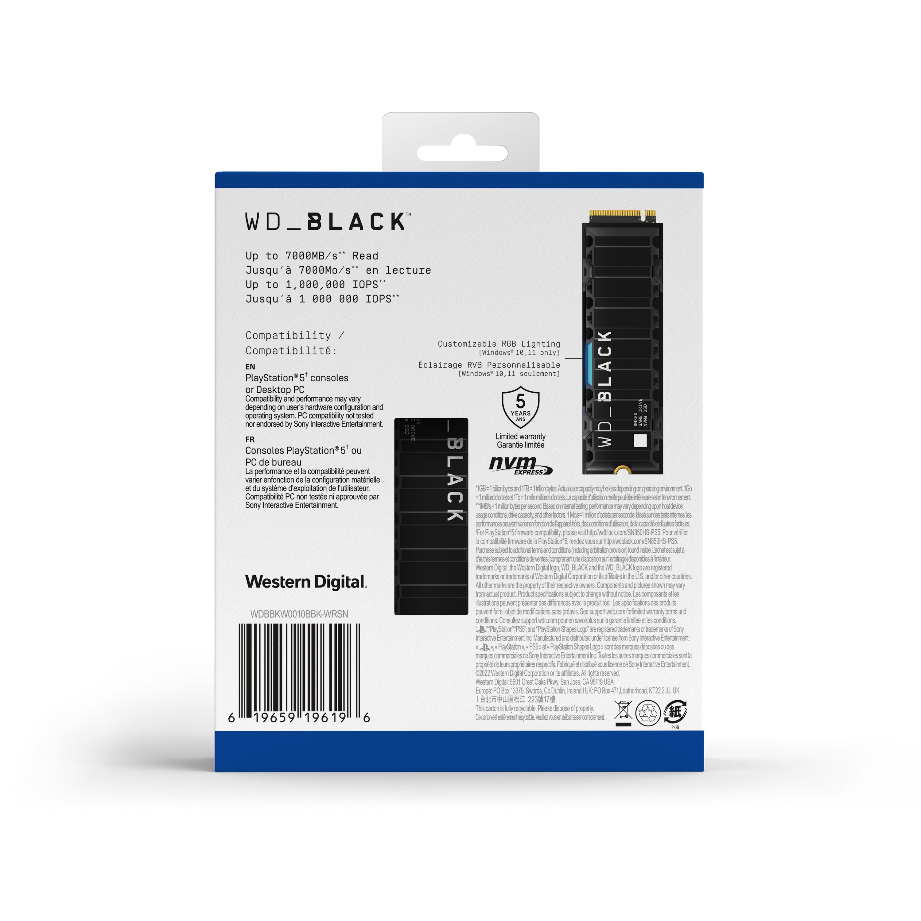 WD_Black SN850 NVMe™ SSD für PS5™-Konsolen mit Heatsink interne Gaming-SSD (1 TB) 7000 MB/S Lesegeschwindigkeit, 5300 MB/S Schreibgeschwindigkeit