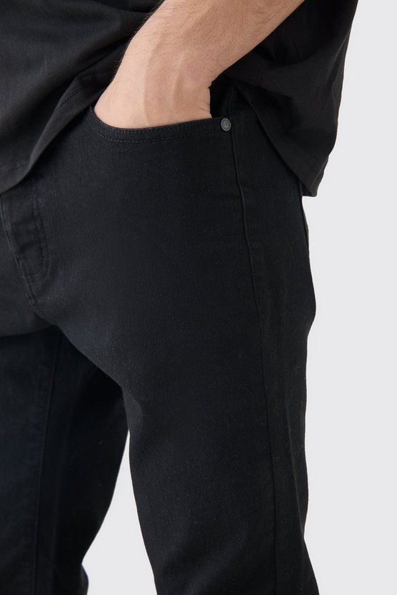 Skinny Stretch Jeans in True Black