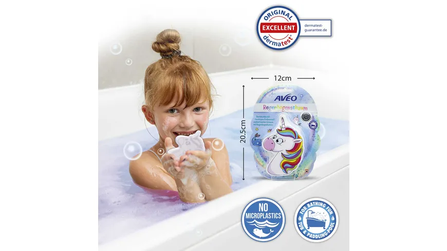 AVEO Kids Regenbogen-Badeschaum Badebombe sortiert
