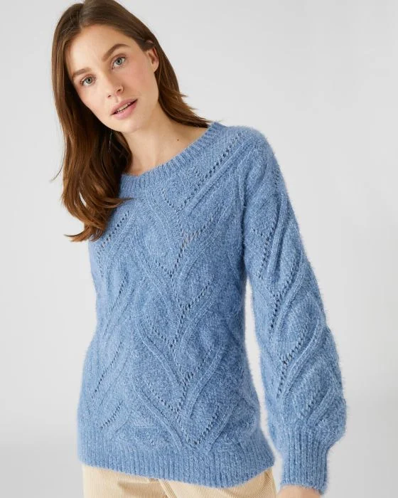 Pull maille poilue