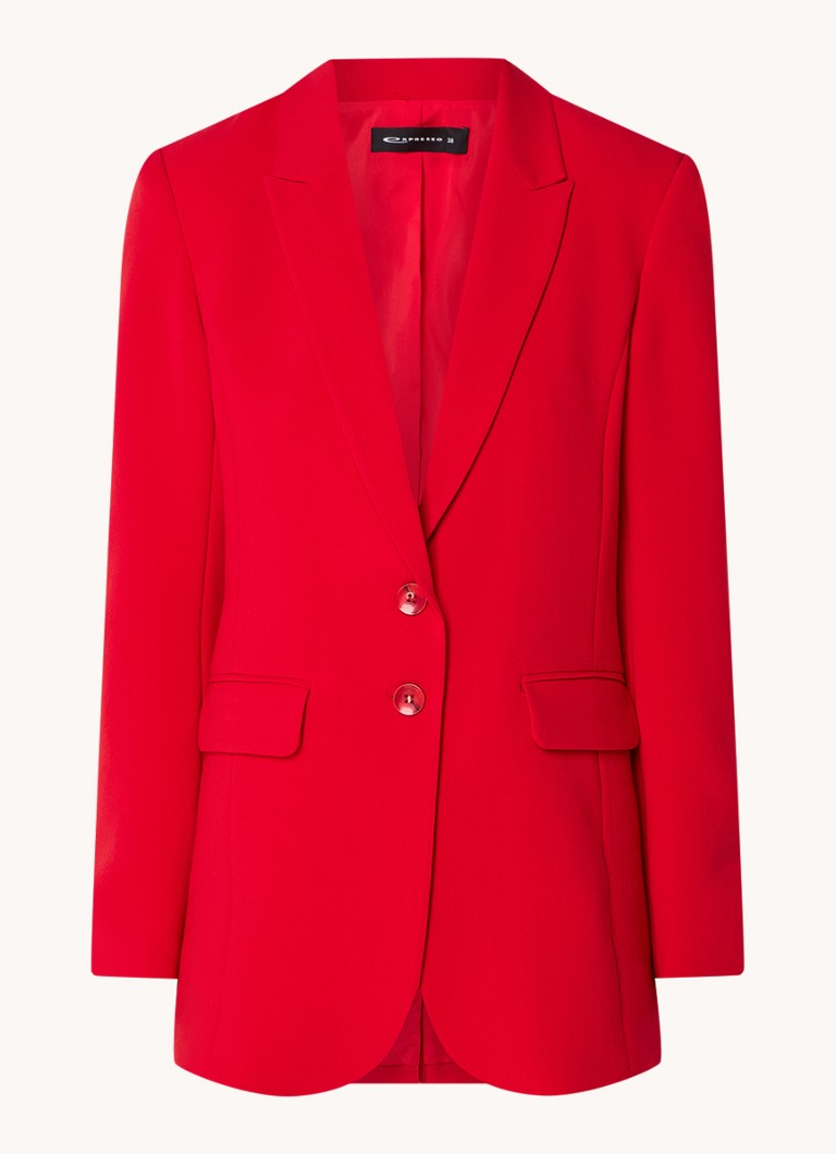 Expresso Blazer with flap pockets and shoulder pads