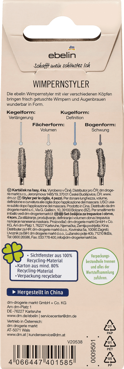 Wimpern-Styler Bürstchen, 4 St