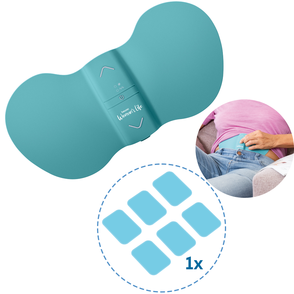 Beurer EM 55+ Menstrual Relax & Nachkaufset-Der kleine Helfer bei Periodenschmerzen