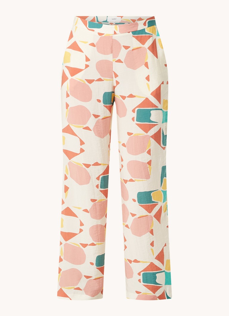 Pantaloni Aaron a vita alta e gamba larga di ba&sh, in misto lyocell stampato.