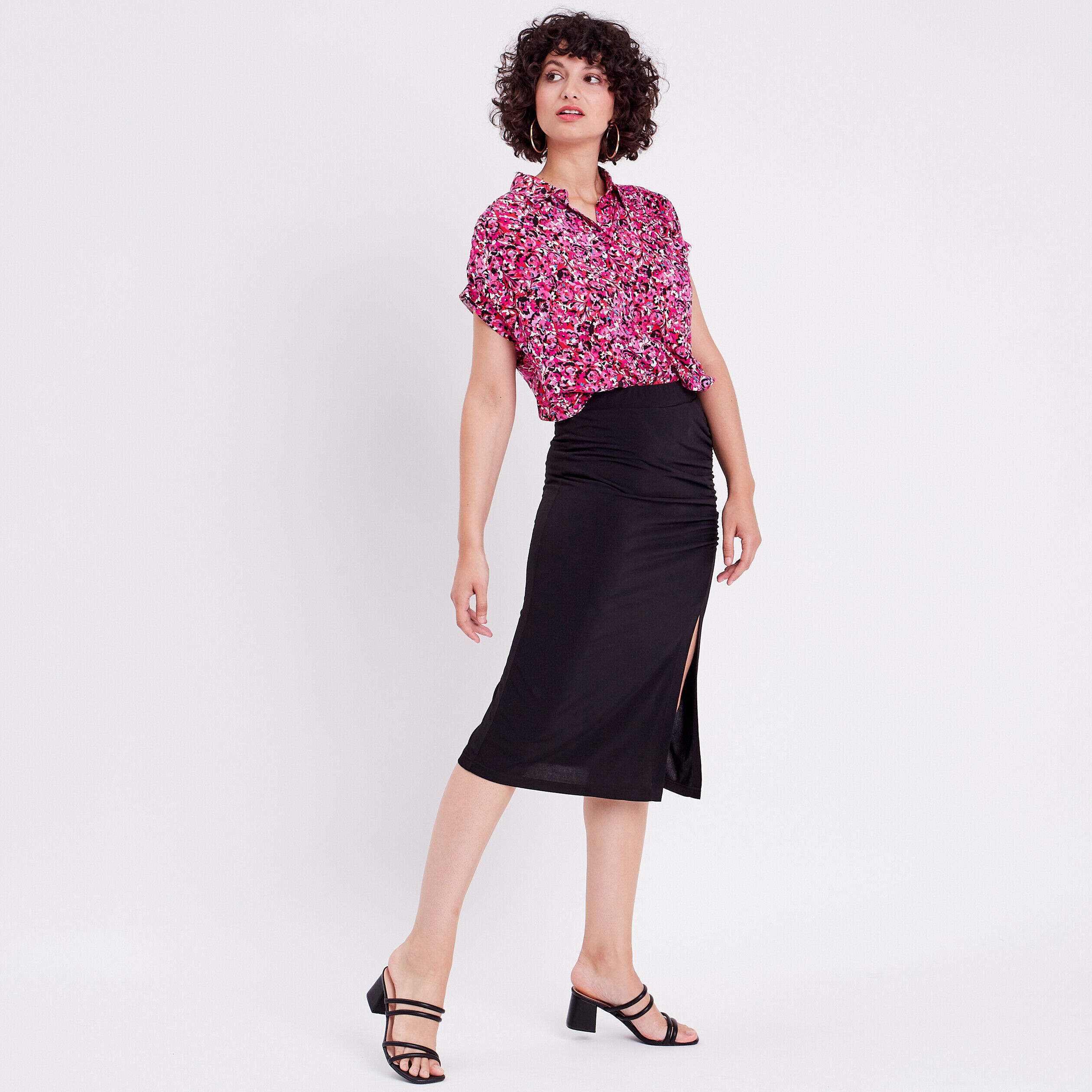 Chemise manches courtes rouge femme | Cache Cache