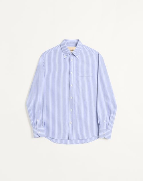 Camisa de algodão com bordado VLogo