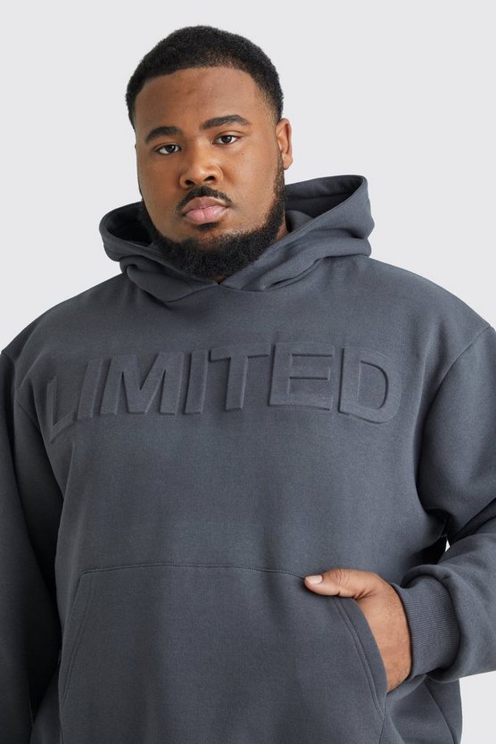 Plus kastiger Oversize Hoodie mit Limited-Prägung