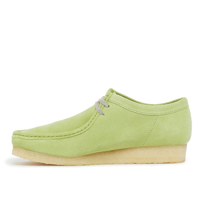 Clarks Wallabee pale lime suede