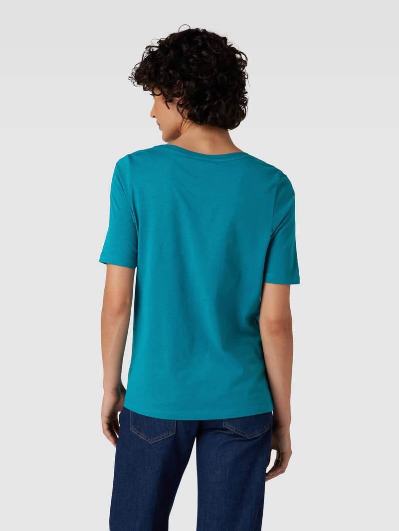 T-Shirt mit Motiv-Print in petrol