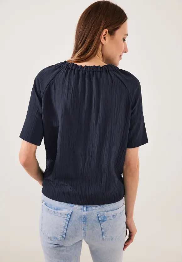 CECIL Unifarbene Struktur Bluse