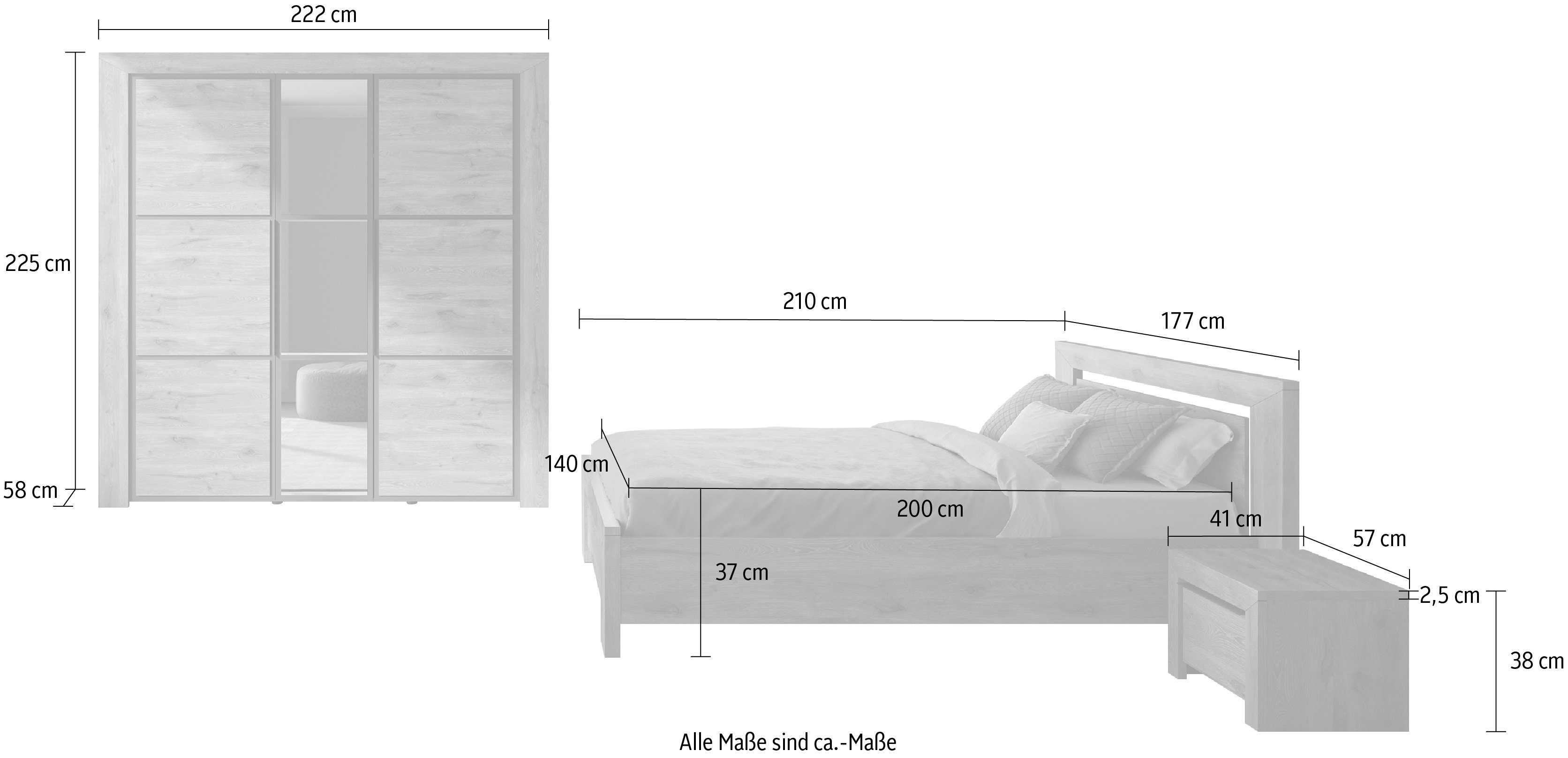 Gami Jugendzimmer-Set Brugge, (Set, 4-St), In 2 Farben erhältlich