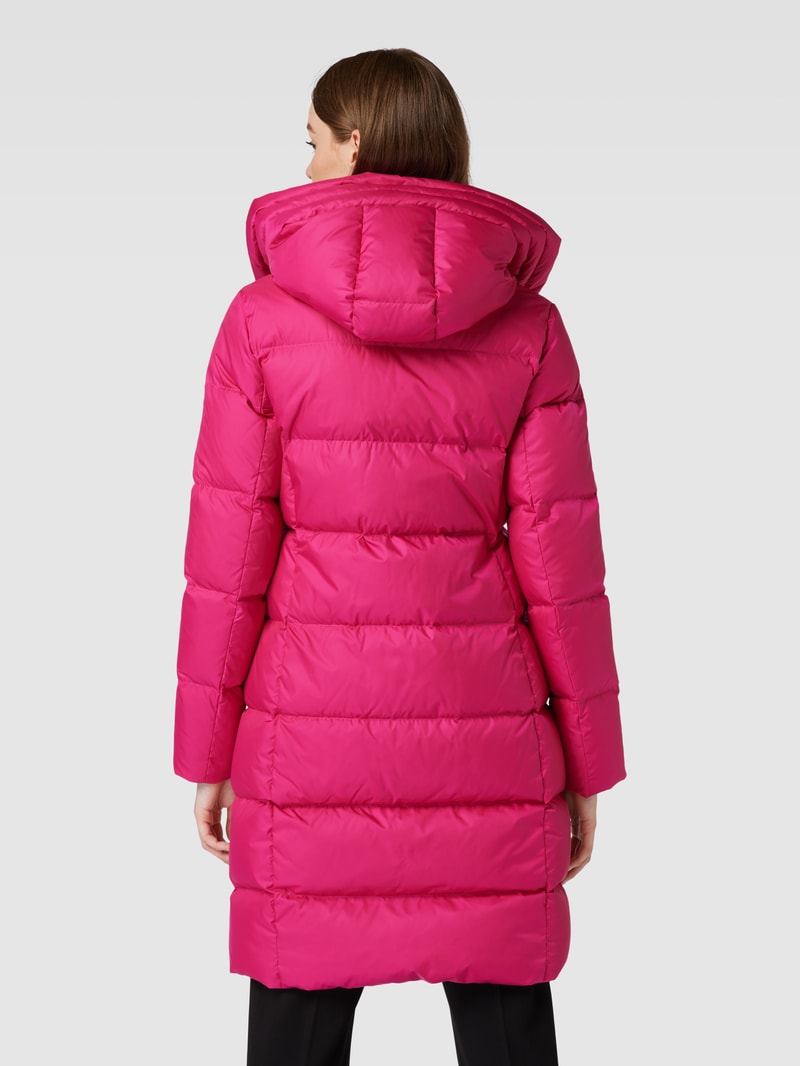 Daunenmantel mit Kapuze in pink