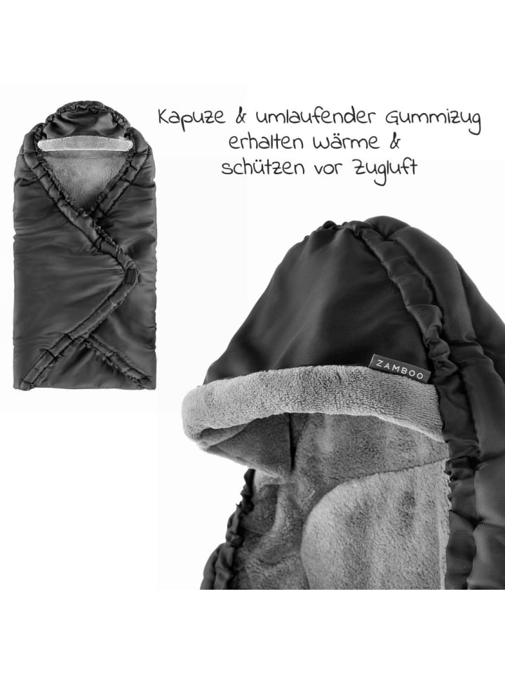 Zamboo Einschlagdecke für Babyschale (Maxi-Cosi, Cybex, Hauck, in schwarz günstig kaufen onesize