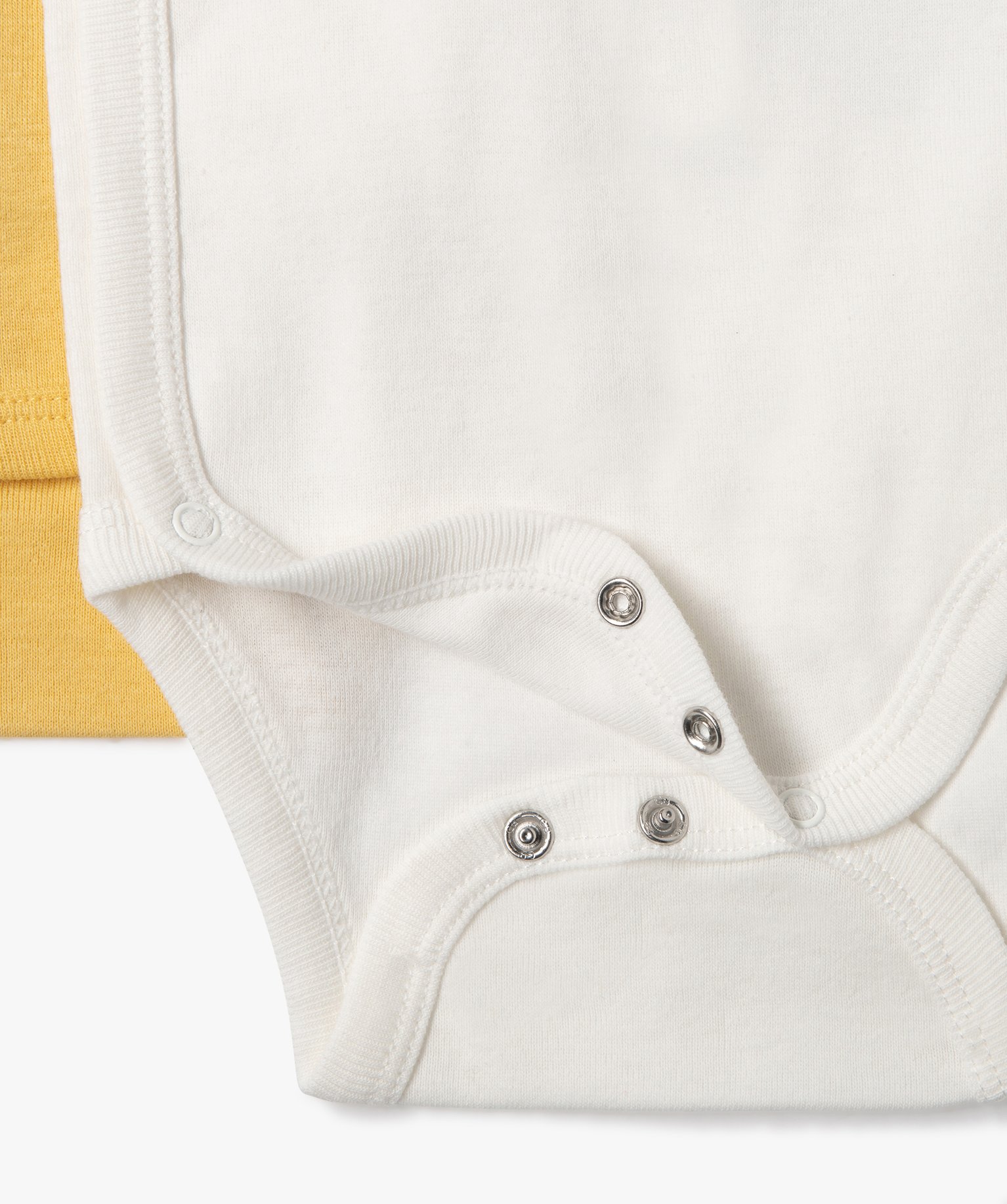 Body bébé manches courtes fermeture croisée (lot de 3) jaune | GEMO