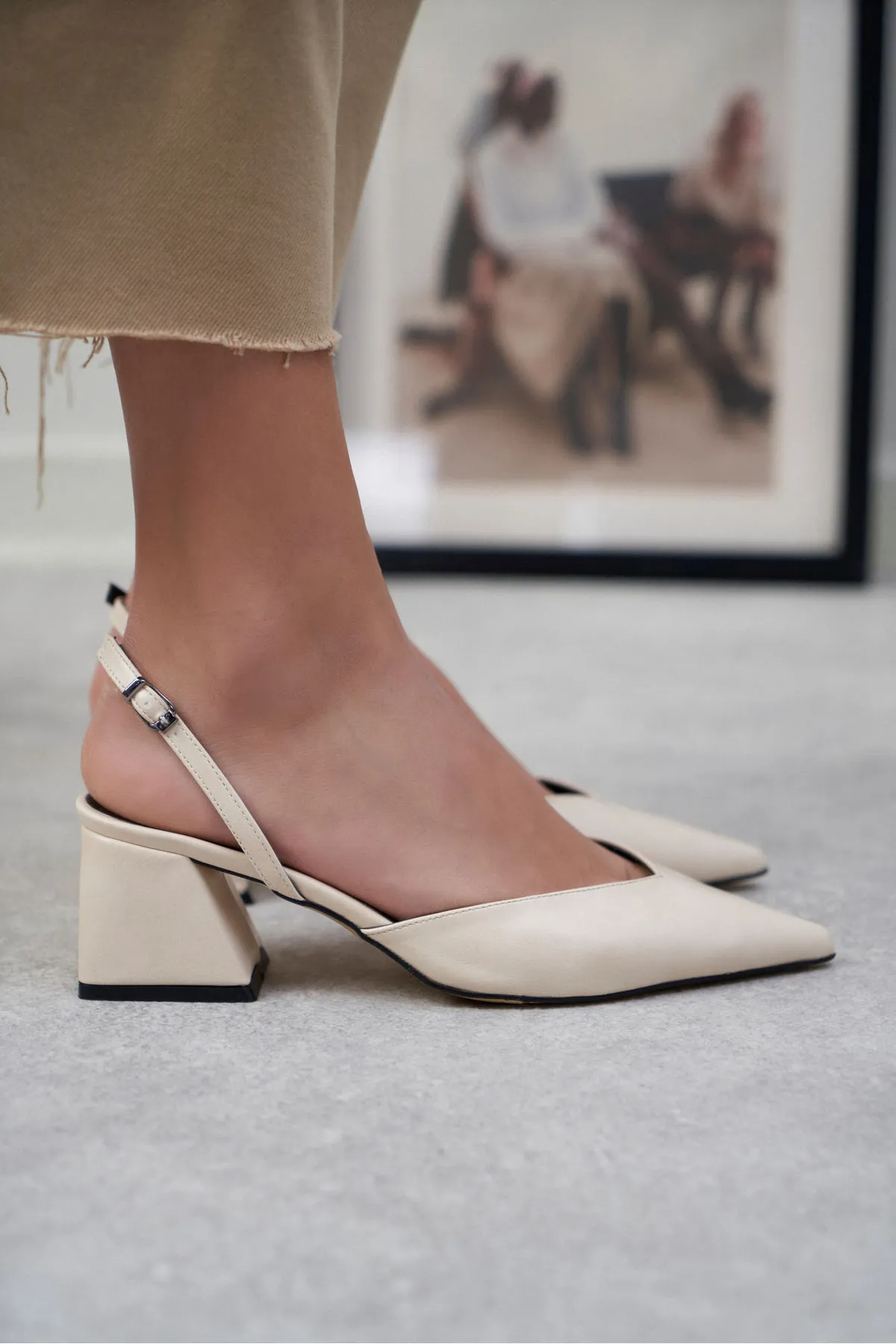 NİŞANTAŞI SHOES  High Heels - Beige - Blockabsatz