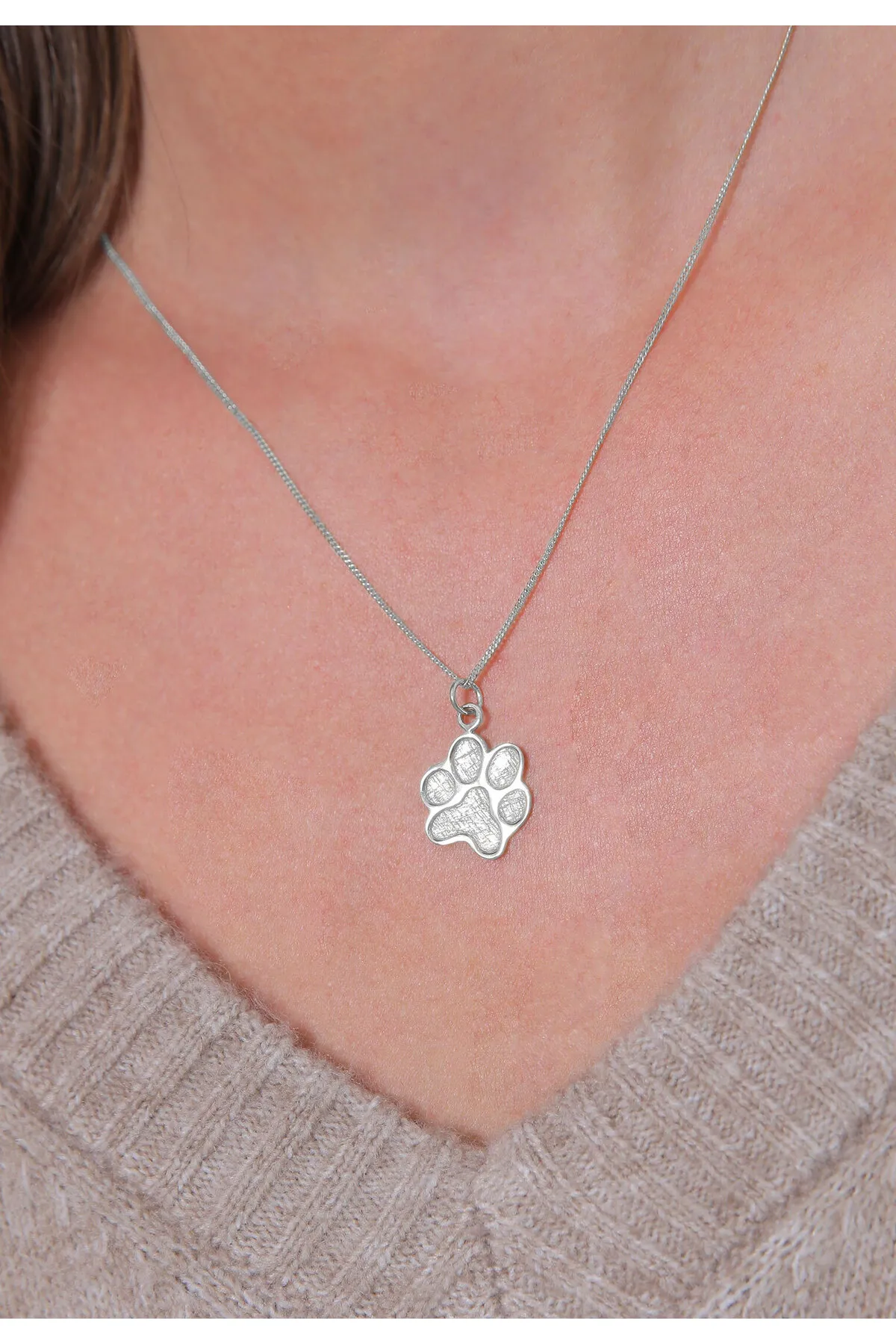 ELLI  Halskette Pfote Hund Katze Tierfreund 925 Sterling Silber