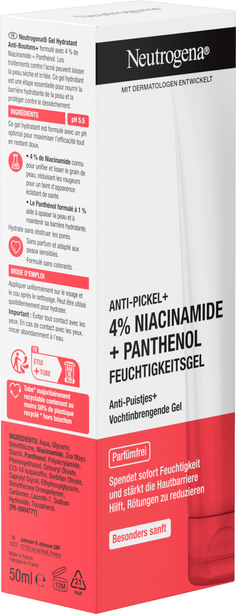 Anti Pickel Gesichtsgel Niacinamide+Panthenol, 50 ml