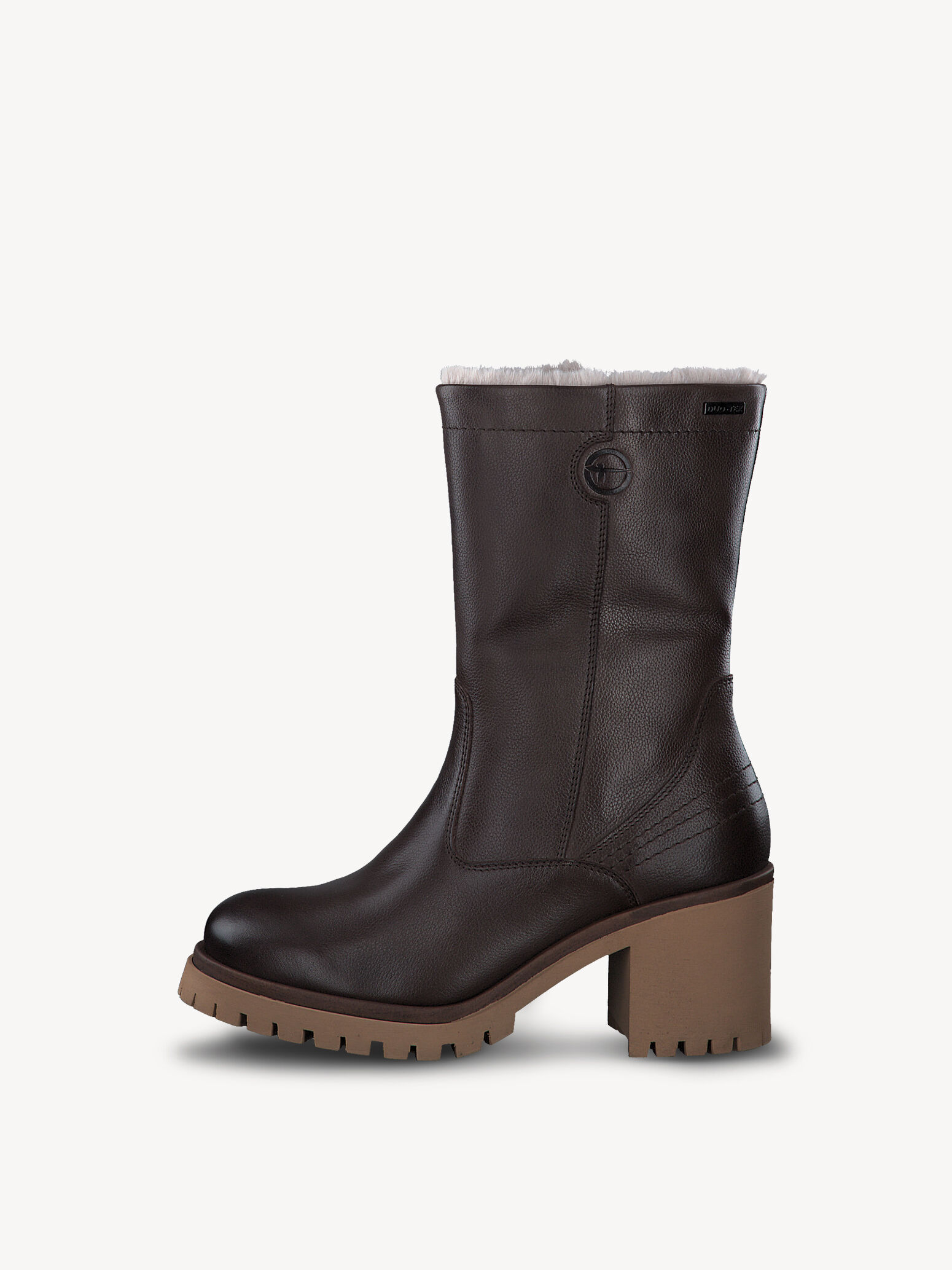 Bottine en cuir - marron doublure chaude