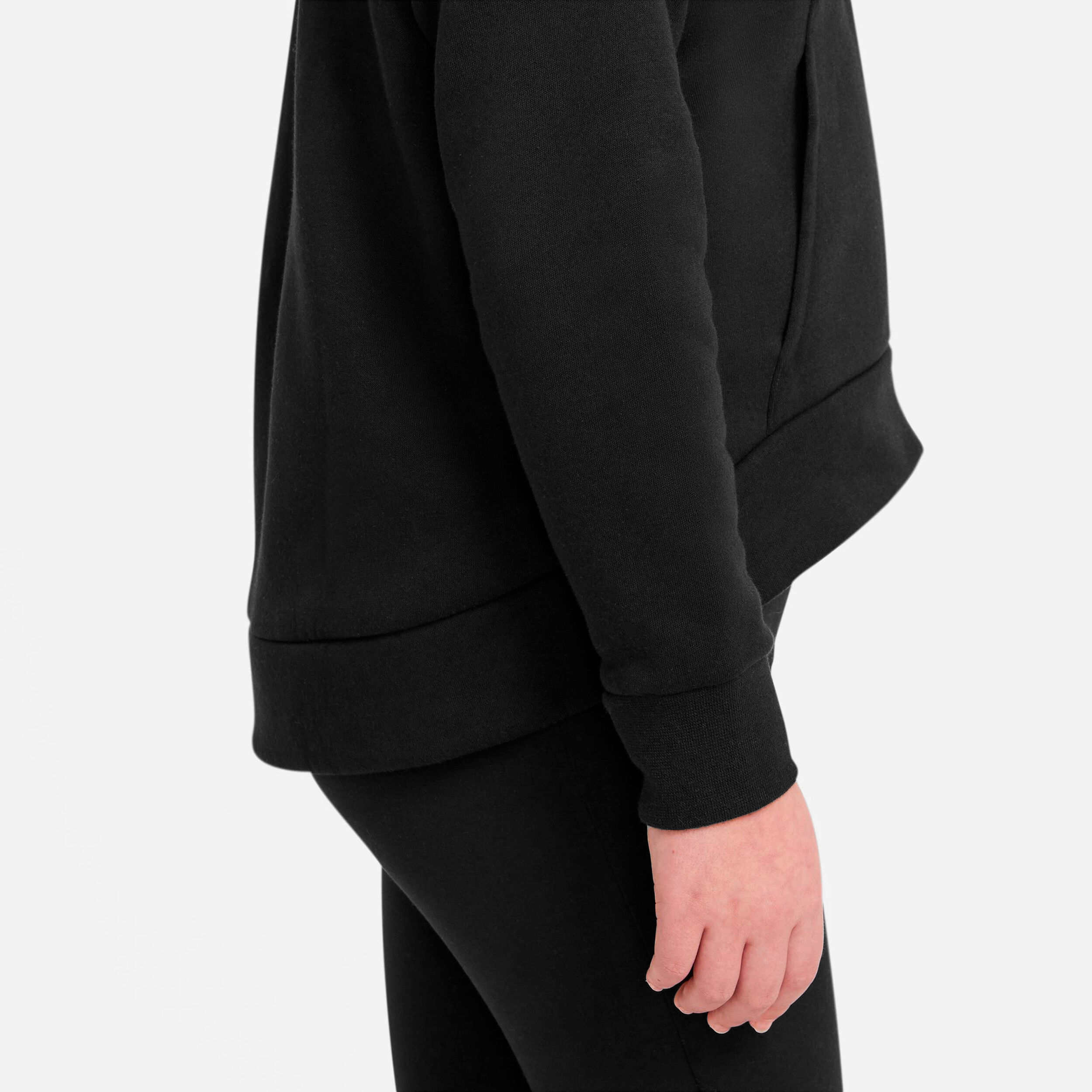 Sportswear Club Fleece Sweatjacke Mädchen - Schwarz, Weiß
