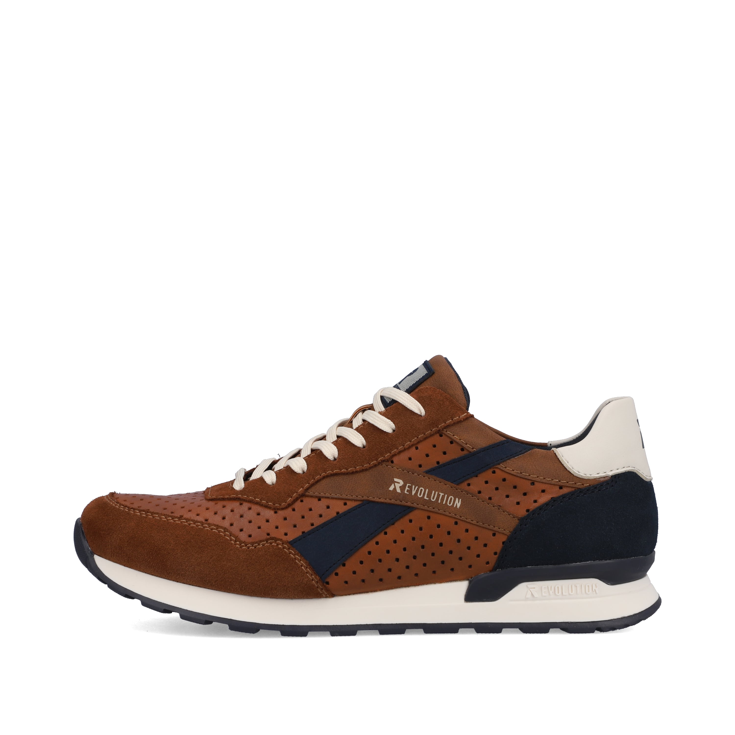Rieker Herren Sneaker Low nut-brown ocean-blue