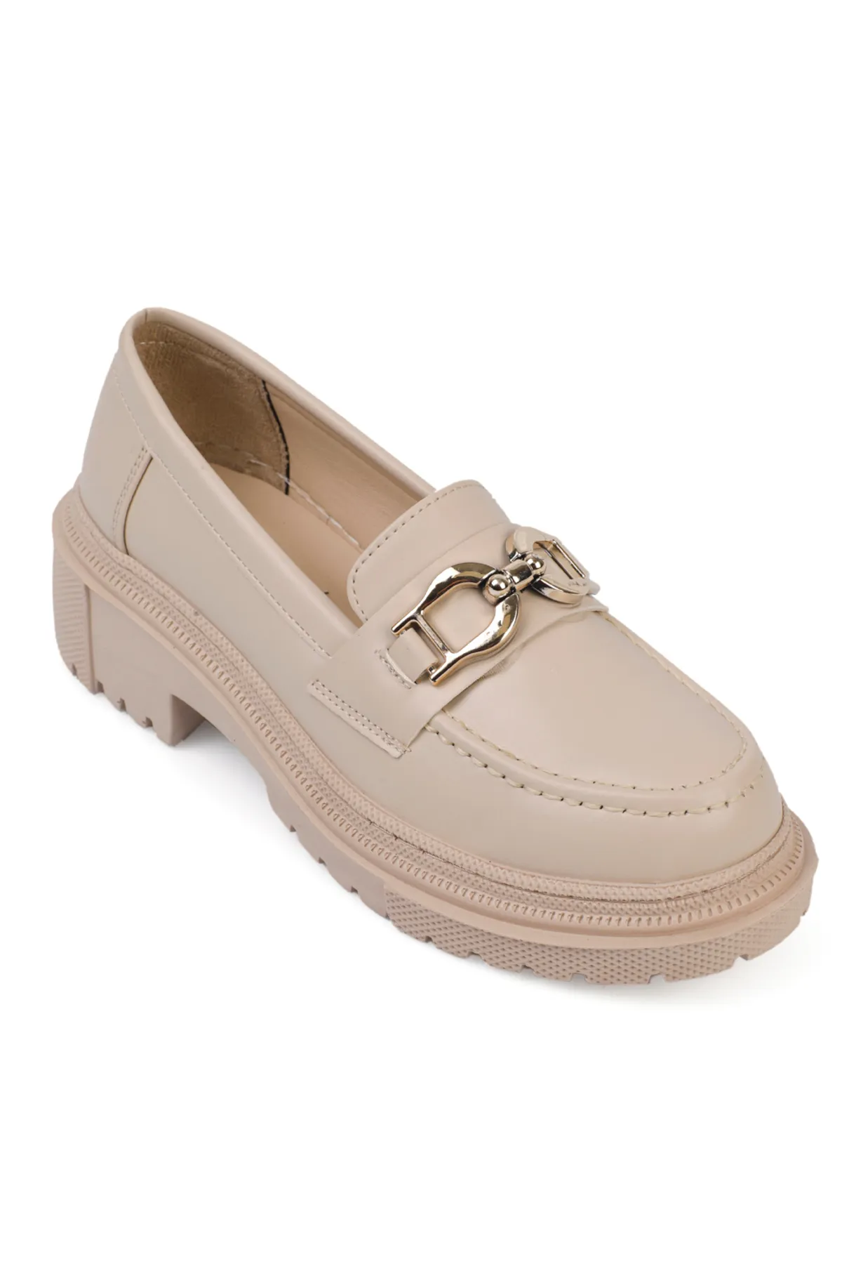 Capone Outfitters  Loafer - Beige - Blockabsatz