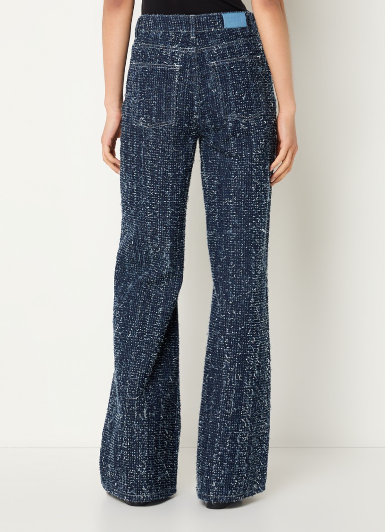 Jeans Jean Thea a vita alta e gamba larga effetto tweed di Fabienne Chapot