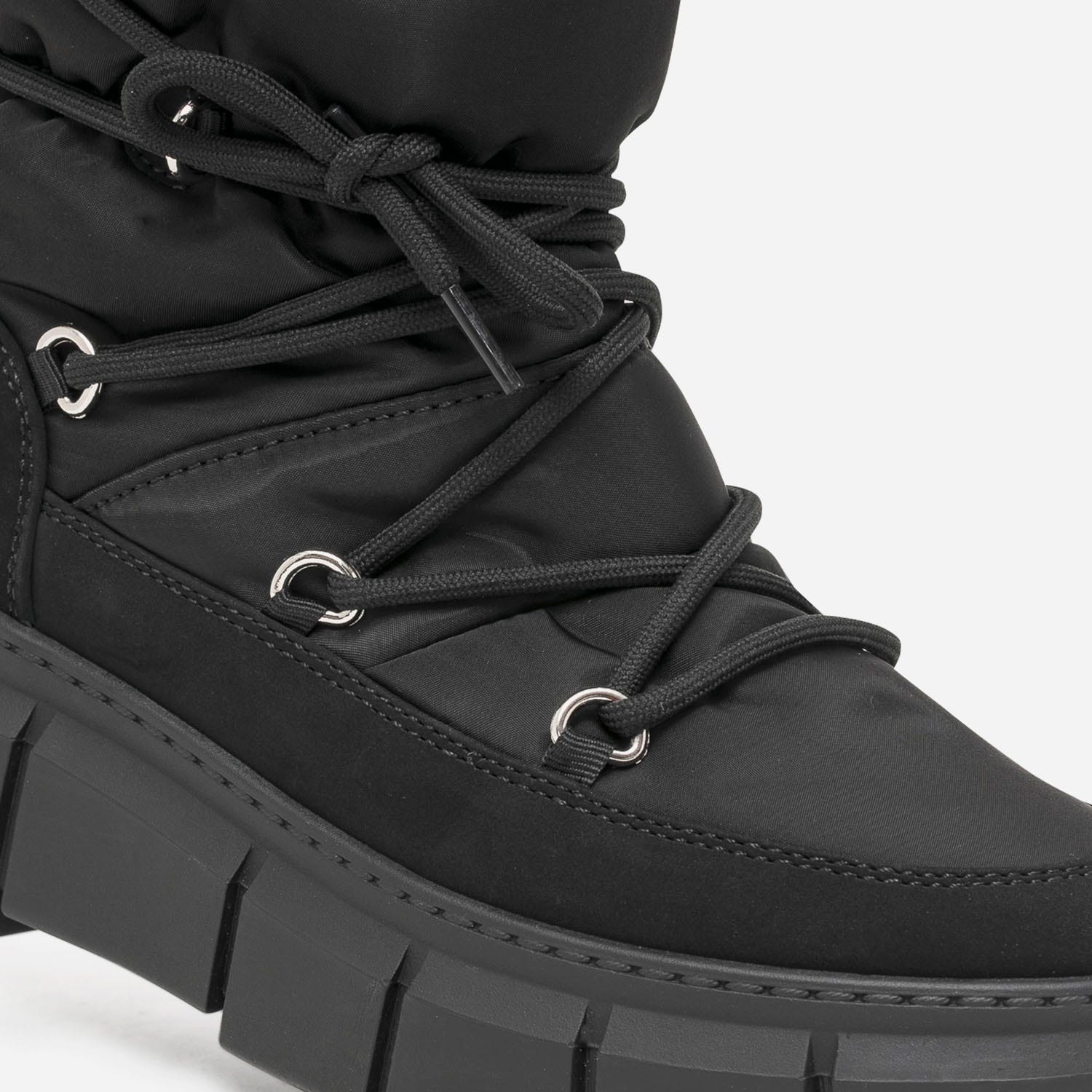 Boots de neige TEXTO noir bi matière à plateforme