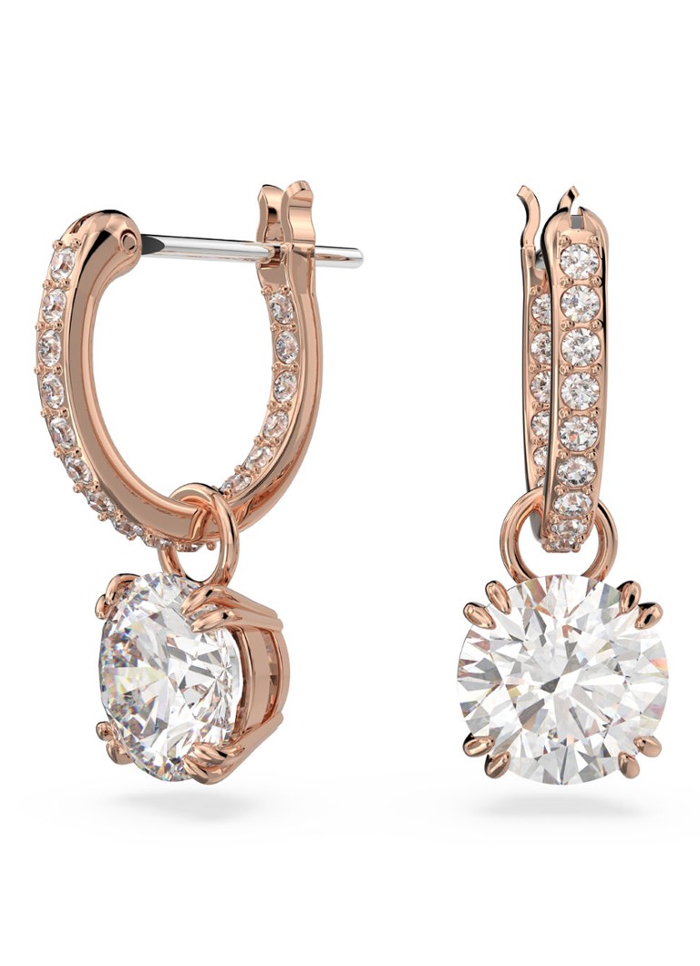 Swarovski Constella Simple hoop earrings with crystal