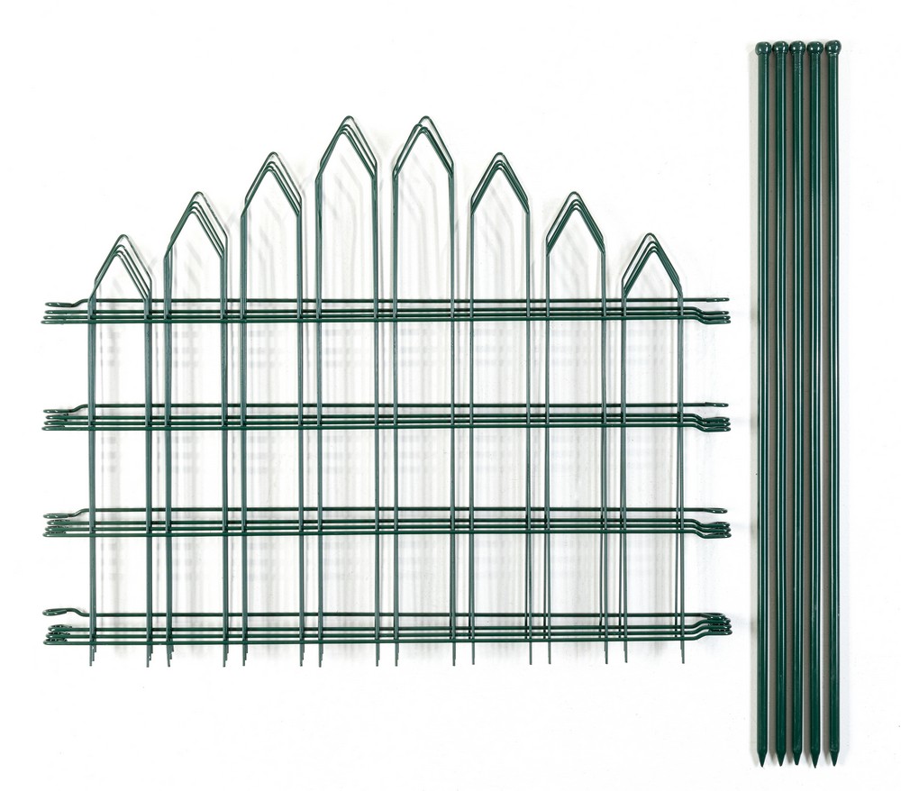 Powertec Garden Zaun-4er Set, ca. 1000 x 800 mm - Grün, 21FS05