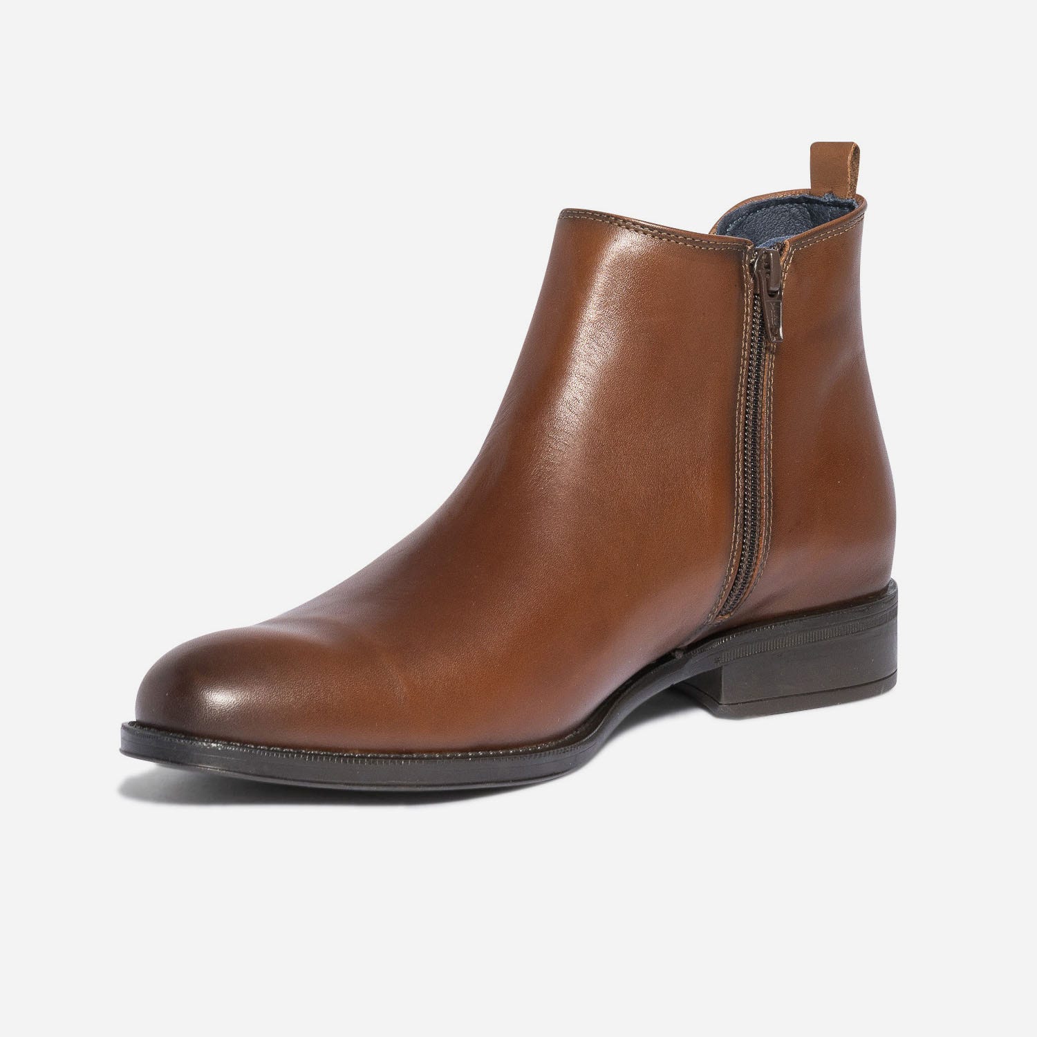 Chelsea boots FLUCHOS cognac en cuir
