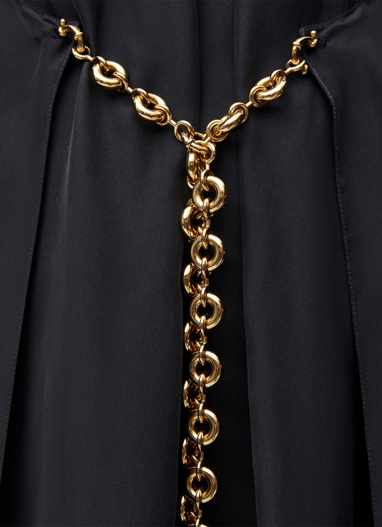 Vestido midi de seda de LOEWE con detalle de cadena extraíble