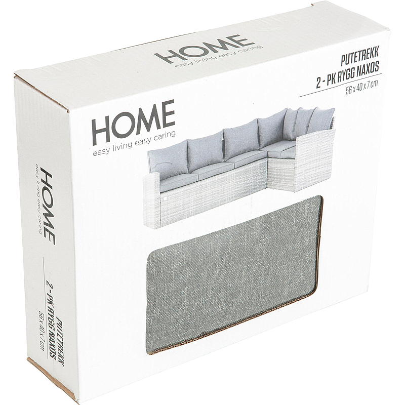Home Putetrekk 2-pk, rygg, Naxos