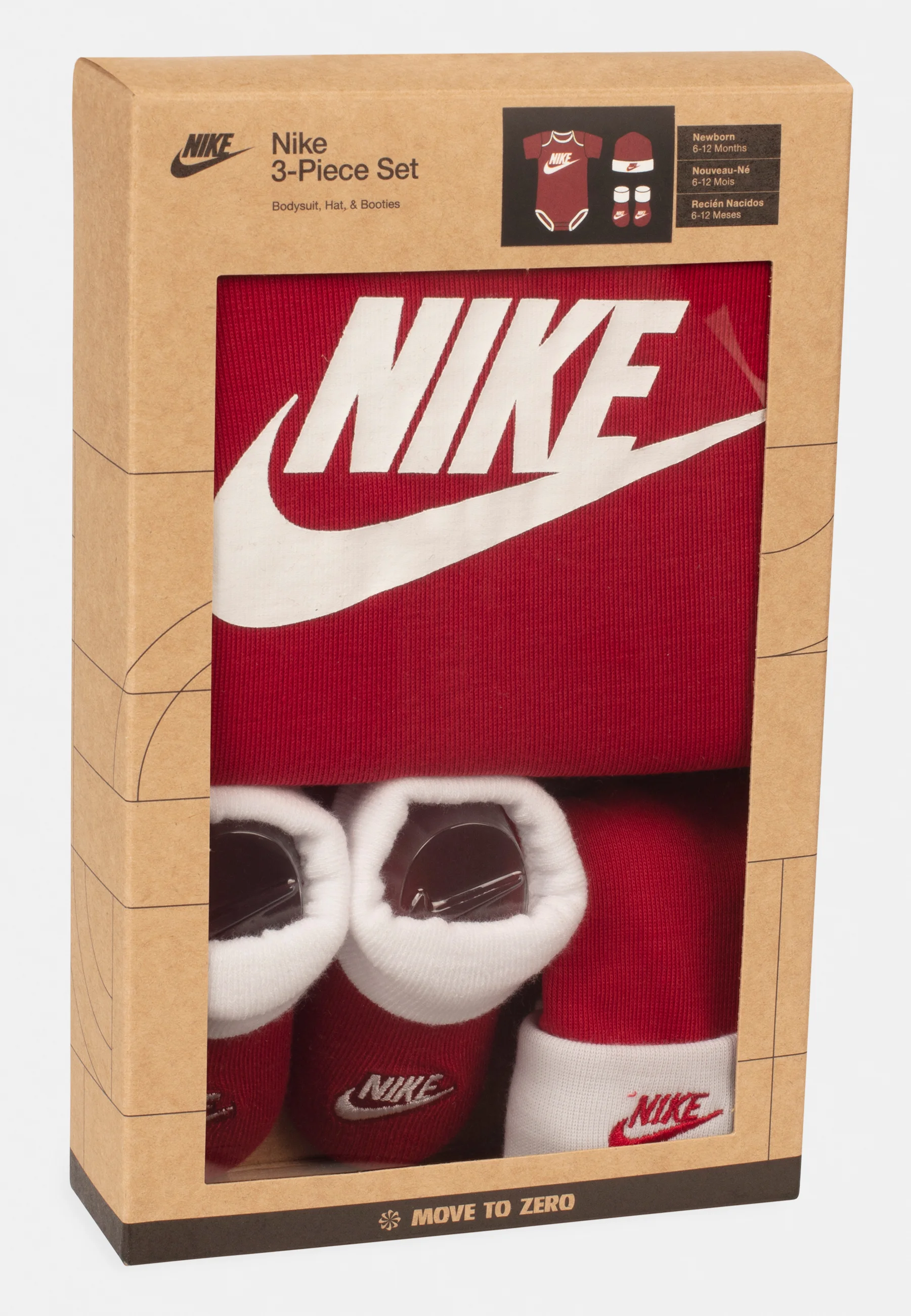 Nike Sportswear NIKE BABY SET DE REGALO DE 3 PIEZAS BODY BOOTIES & BEANIE UNISEX - Gorra