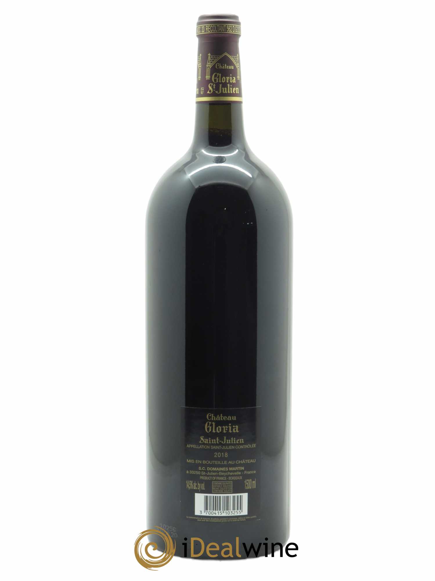 Château Gloria (CBO à partir 6 bts) 2018 - Lot de 1 Magnum