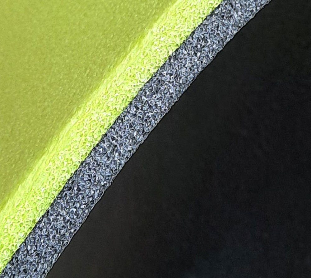 Yate Thermositzkissen Yate Set 5x doppeltes Schaumstoff Sitzkissen 40cm grün/grau mit Griff, elastisch, wasserdicht, isolierend