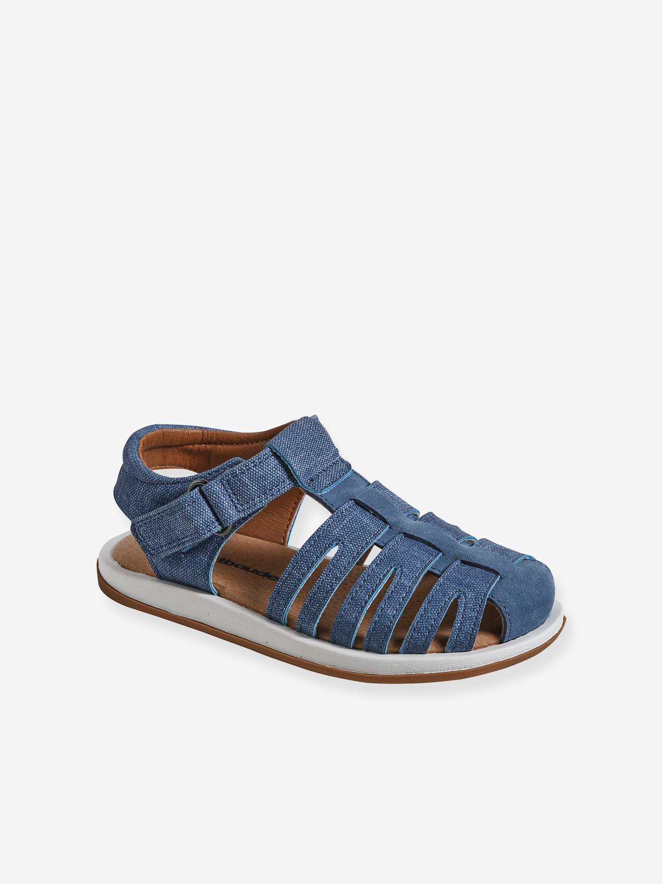 Vertbaudet Kinder Klett-Sandalen - jeansblau