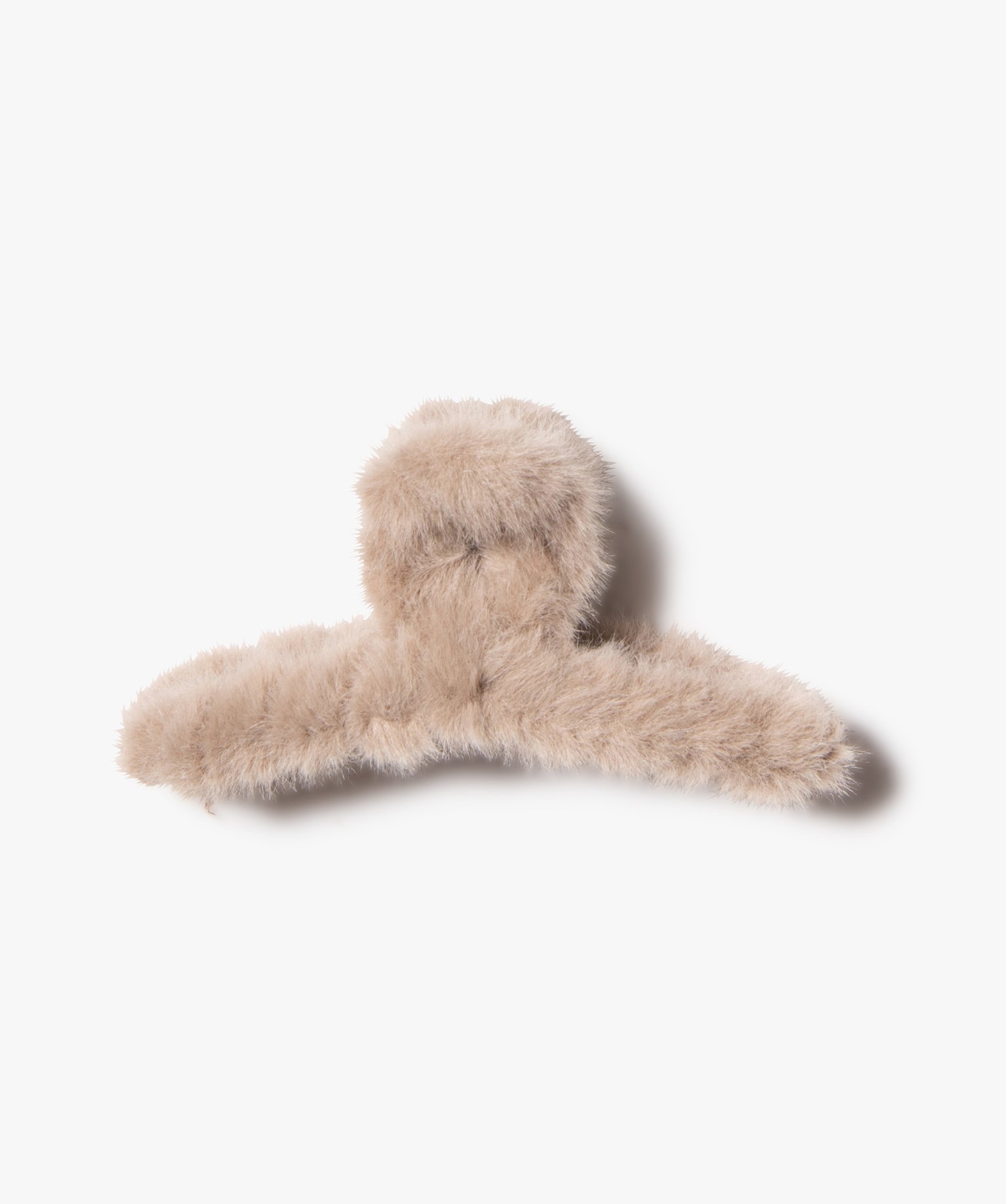 Pince femme forme crabe en maille peluche marron | GEMO