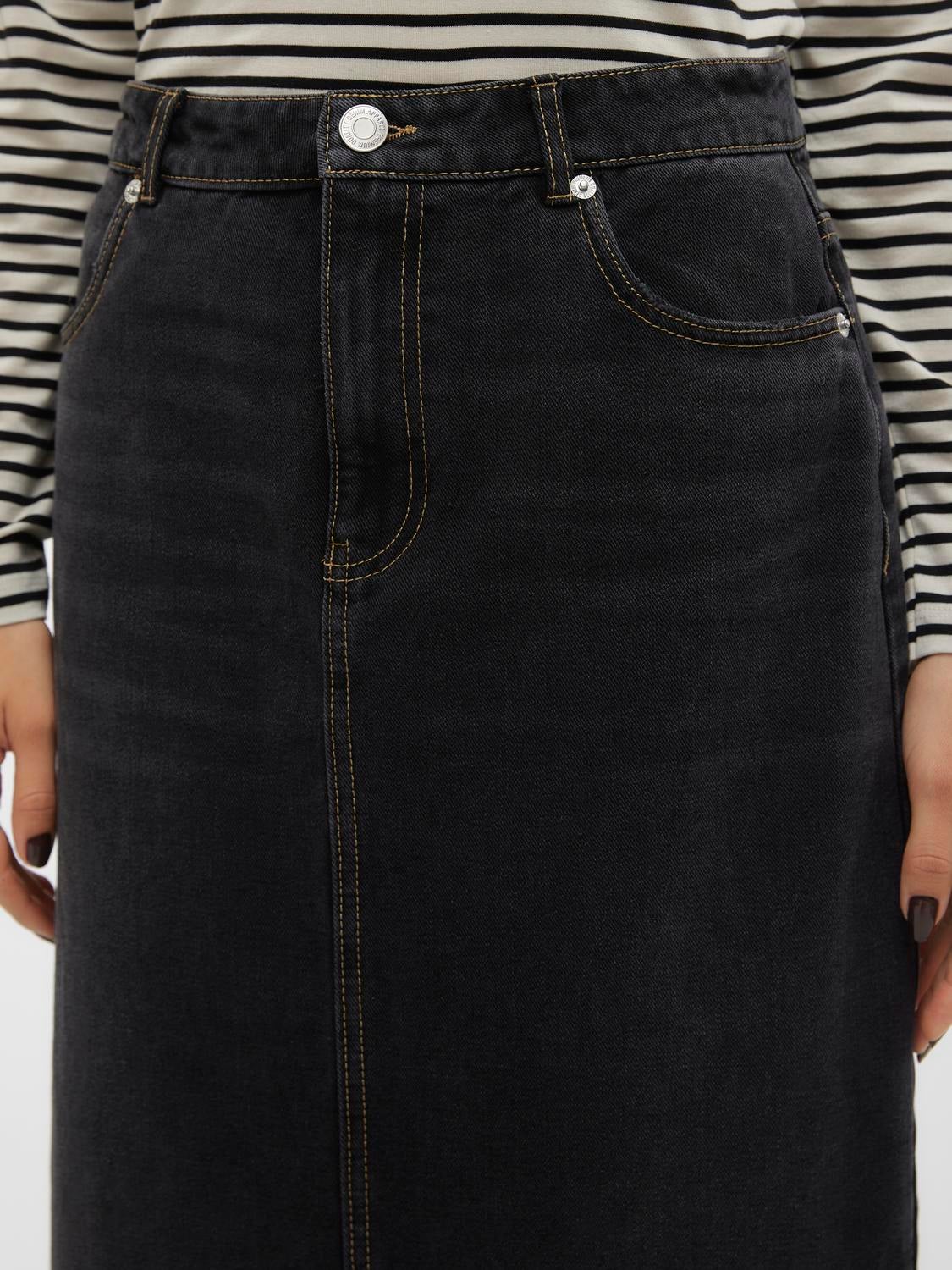 VMKYLE Hohe Taille Langer Rock