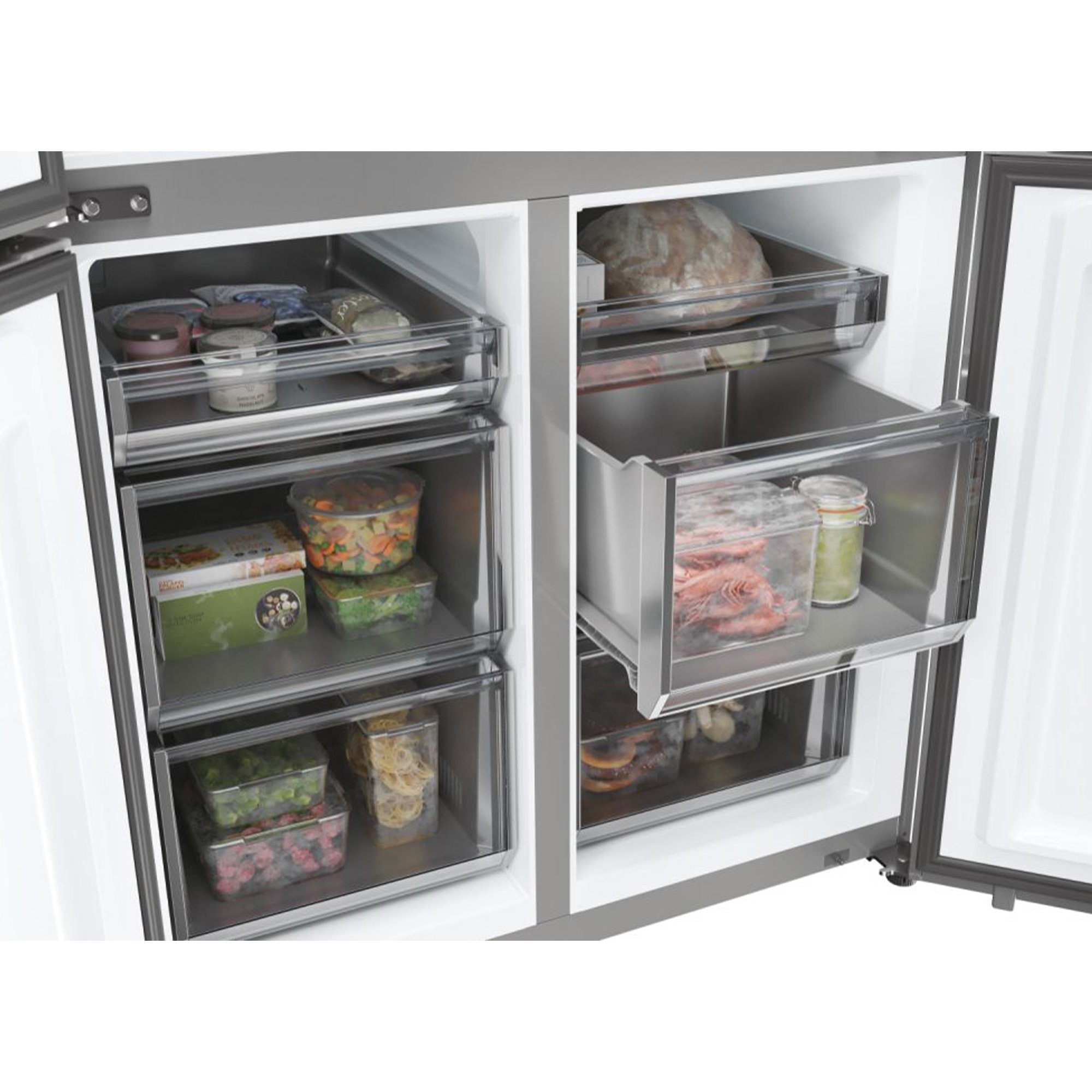 Haier Multi Door HCR79F19ENMM, 190,5 cm hoch, 90,8 cm breit, Total NoFrost, HumidityZone, Air Surround, Daylight-LED-Lichtsäule