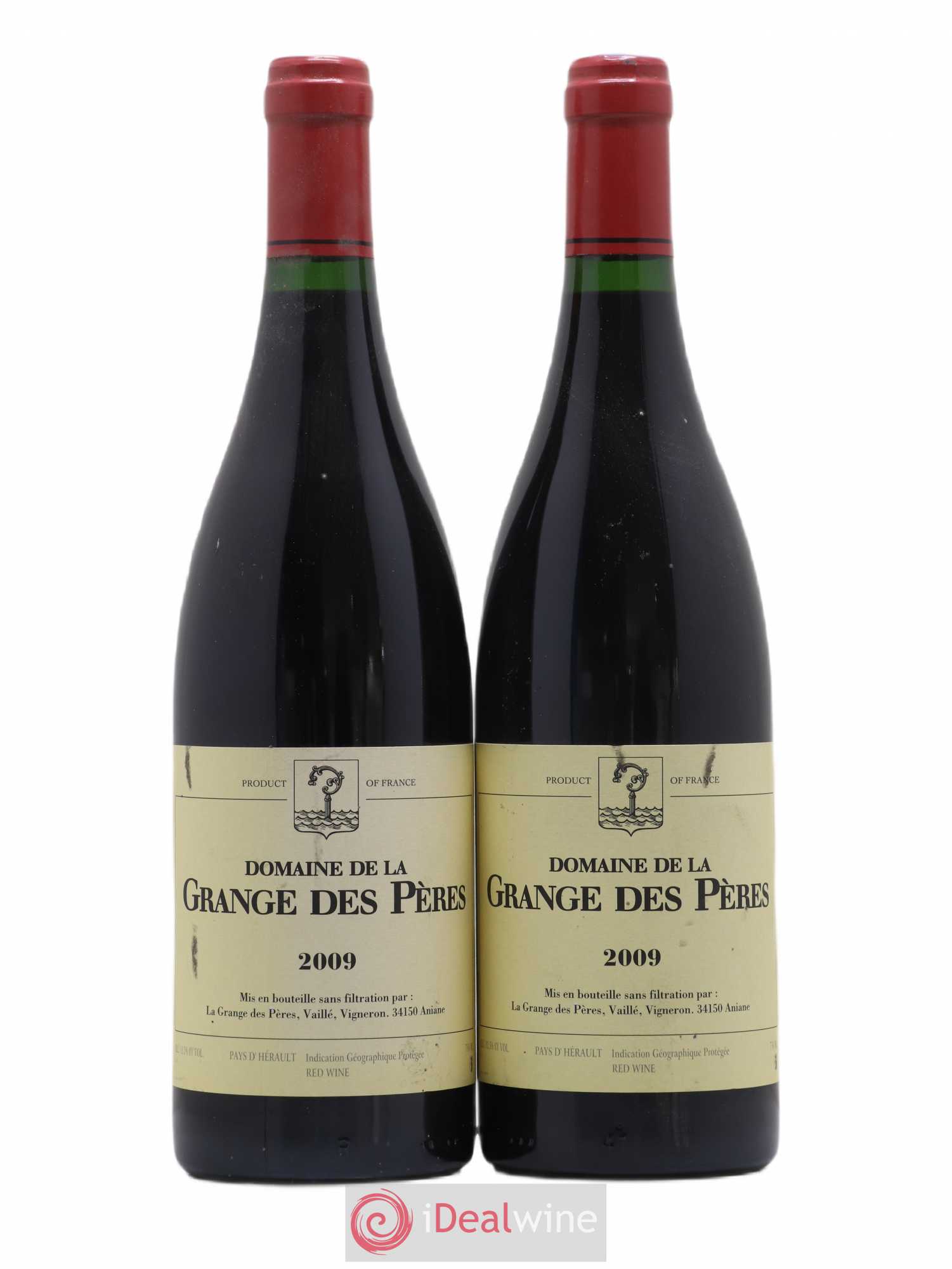 IGP Pays d'Hérault Grange des Pères Laurent Vaillé  2009 - Lot de 2 Bouteilles