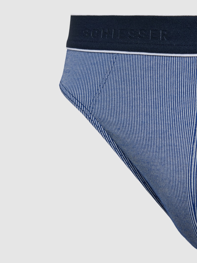 Slip mit Streifenmuster in marineblau