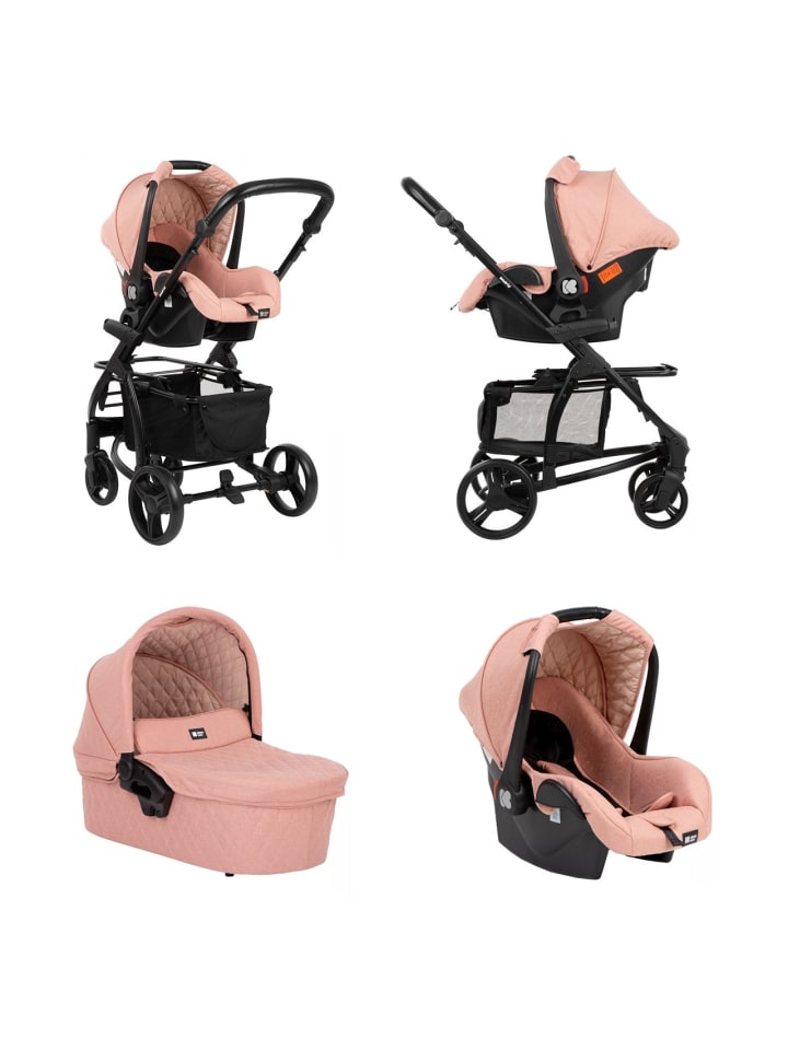 Kikkaboo Kombikinderwagen Madrid 3 in 1 in rosa günstig kaufen onesize